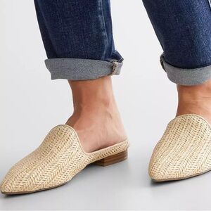 Mia Isabel mule 7 Women's Beige Woven Slip-On Loafers